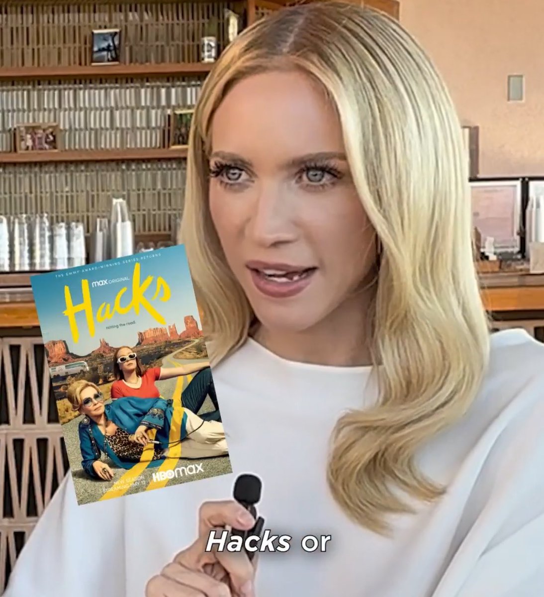 tvsilverscreen's tweet photo. brittany snow saying her favorite tv show is hacks…well YES https://t.co/cmFitwchM5
