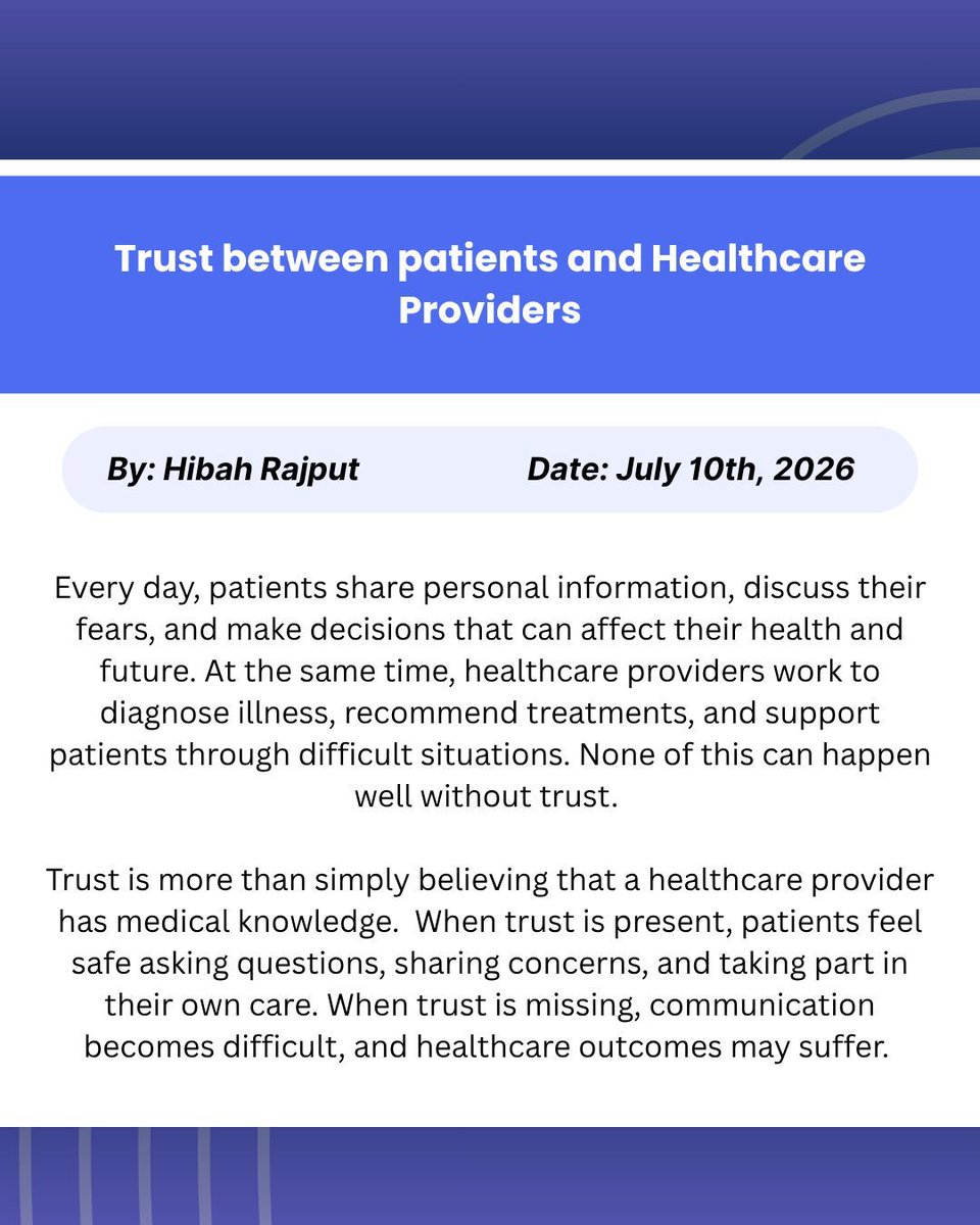 CANHEAL4's tweet photo. Want to learn more about trust between patients and healthcare providers? Check out our Friday’s blog this week to know more about building stonger patient-provider relationship. Use the link in our bio to access the blog.
Happy reading! https://t.co/KEN5MNrqRw