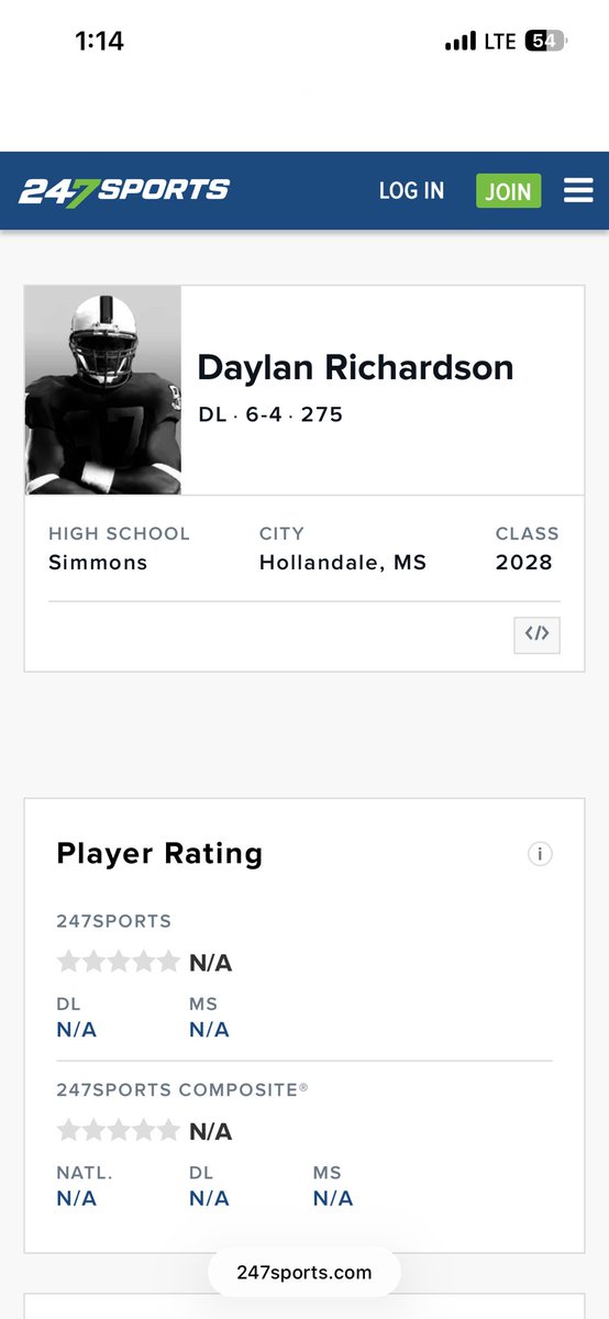 daylanrichards5's tweet photo. Blessed to have a 247 sports account. #ag2g @247Sports @247recruiting I do have one offer from Jackson State University. https://t.co/A8PCoh2Dy8
