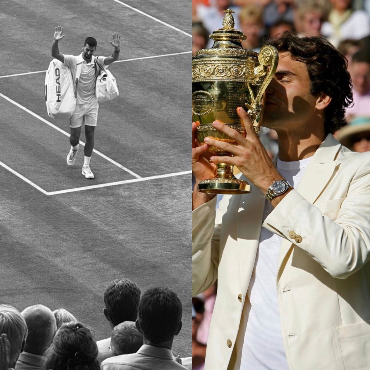 SelvaPr007's tweet photo. NOVAK DJOKOVIC FAILS TO BEAT ROGER FEDERER'S RECORD OF 8 WIMBLEDON TITLES.

THERE IS ONLY ONE KING 👑 IN WIMBLEDON AND THAT IS ROGER FEDERERRRRR

#Wimbledon https://t.co/seF3OXtRGx