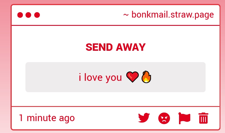 the bonk mail 📬 tweet media