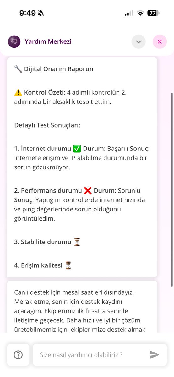 tuketicideney's tweet photo. TurkNet destek hattı şikayetçi olan müşteriye trip atıp engelledi!

♦️Takipçi şikâyeti:

“TurkNet kullanıyorum ve yaklaşık 2 aydır internetimde ciddi sorun yaşıyorum.

Sorun, firmanın kendi sistemlerinde de görünüyor olmasına rağmen hiçbir şekilde kalıcı çözüm sağlanmıyor.

Port değişikliği yapıldı, bağlantı Türk Telekom tarafında da sürekli gidip geliyor ancak hata değişmiyor.

Normalde 70 Mbps hız almam gerekirken standart olarak 15-20 Mbps civarında hız alıyorum.

Bunun yanında internetim sürekli kopuyor.

Sorunun modemden kaynaklanabileceği düşünülerek modem bile değiştirildi ancak problemin modemle ilgisi olmadığı kısa sürede anlaşıldı.

Türk Telekom tarafındaki bir yetkilinin bana ‘70 görünüyor ama 30 alırsın’ tarzında cevap vermesi de sürecin ne kadar ciddiyetsiz yönetildiğini gösteriyor.

Ben 70 Mbps hizmet alacağım diye ödeme yapıyorum ancak aylarca bunun çok altında hızla ve sürekli kopan internetle baş başa bırakılıyorum.

Üstelik firma tarafına şikâyetlerimi yazdığım için ayrıca engellendim.

Hem hizmeti düzgün veremeyip hem de şikâyet eden müşteriyi engellemek kabul edilebilir değil.

TurkNet’ten, 2 aydır çözülemeyen bağlantı ve hız sorunumun artık kalıcı şekilde giderilmesini, alamadığım hizmet için mağduriyetimin telafi edilmesini ve müşteri şikâyetlerine engelleme yoluyla değil çözümle yanıt verilmesini talep ediyorum.”