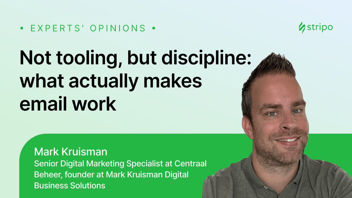 Stripo_email's tweet photo. Opens are not success. Purchases are. Mark Kruisman on what actually makes email work. π§
Read more π https://t.co/PyzAglBEMN
#emailmarketing #emailstrategy #stripoemail https://t.co/TCShVxdfVM
