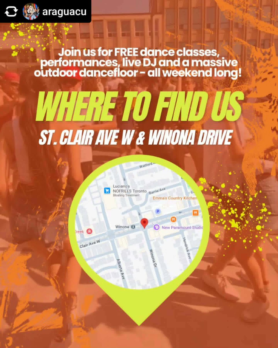 361Clinic's tweet photo. It's that time of the year for the annual @SalsaInToronto on St. Clair Ave. W!  Plus if you come Sat afternoon around 2:30pm, you might catch Dr. Lopes doing a Co-Ed Salsa Shines routine with her @amoradanceco team at the @Araguacu booth!

➡️ https://t.co/LMcrLE7fWp https://t.co/Se8vvXOKOb
