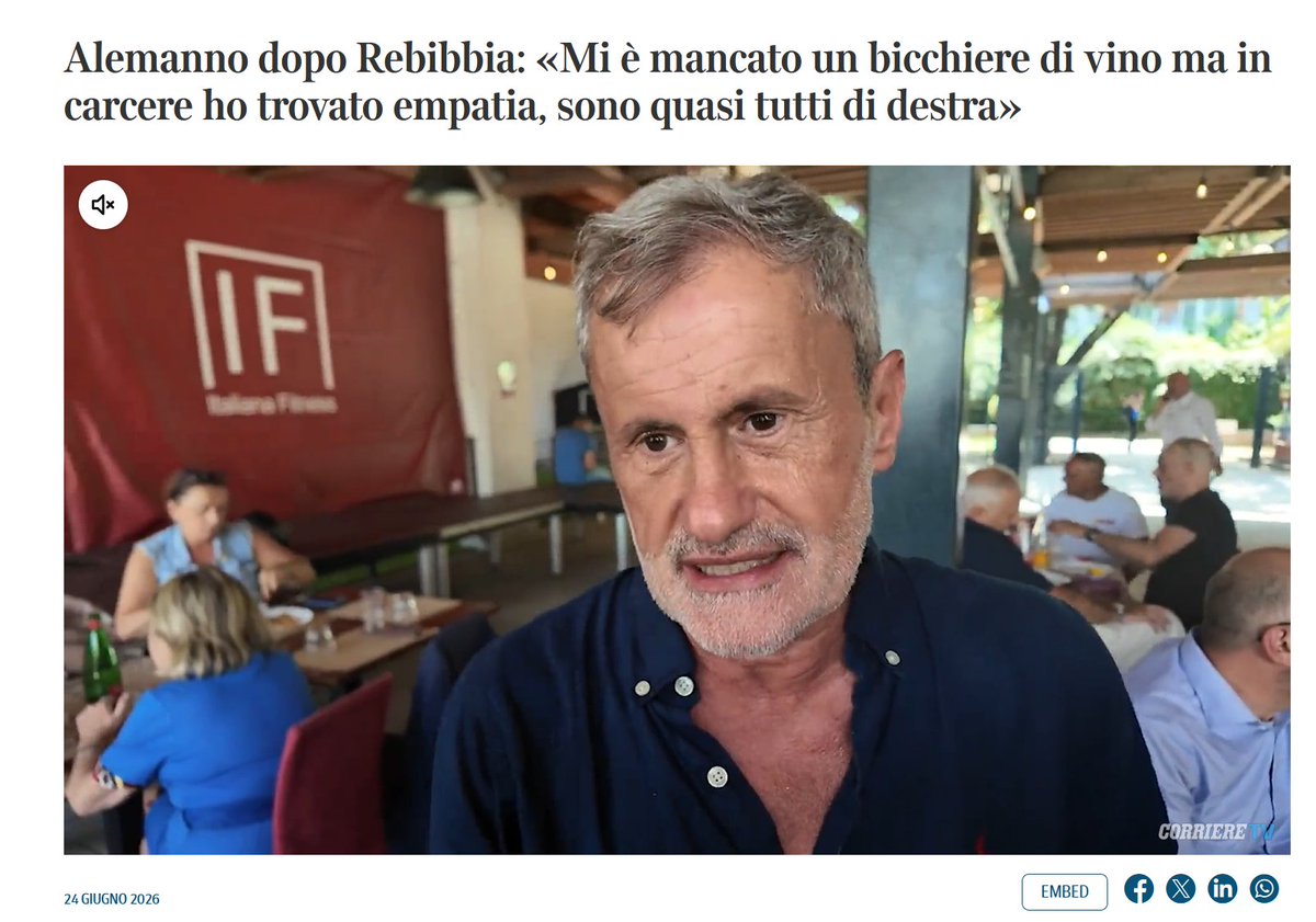 Nibbio8r's tweet photo. @galeazzobignami " In carcere sono quasi tutti di destra". 
cit. uno de destra https://t.co/7CWMuIUlpT