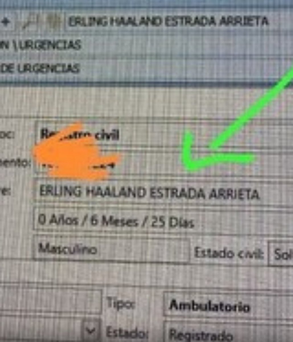 Mercado_Ingles's tweet photo. 🚨🇨🇴 𝗔𝗛𝗢𝗥𝗔 Un bebé nacido en Colombia es registrado como Erling Haaland Estrada Arrieta. https://t.co/8V9H3TVUqk