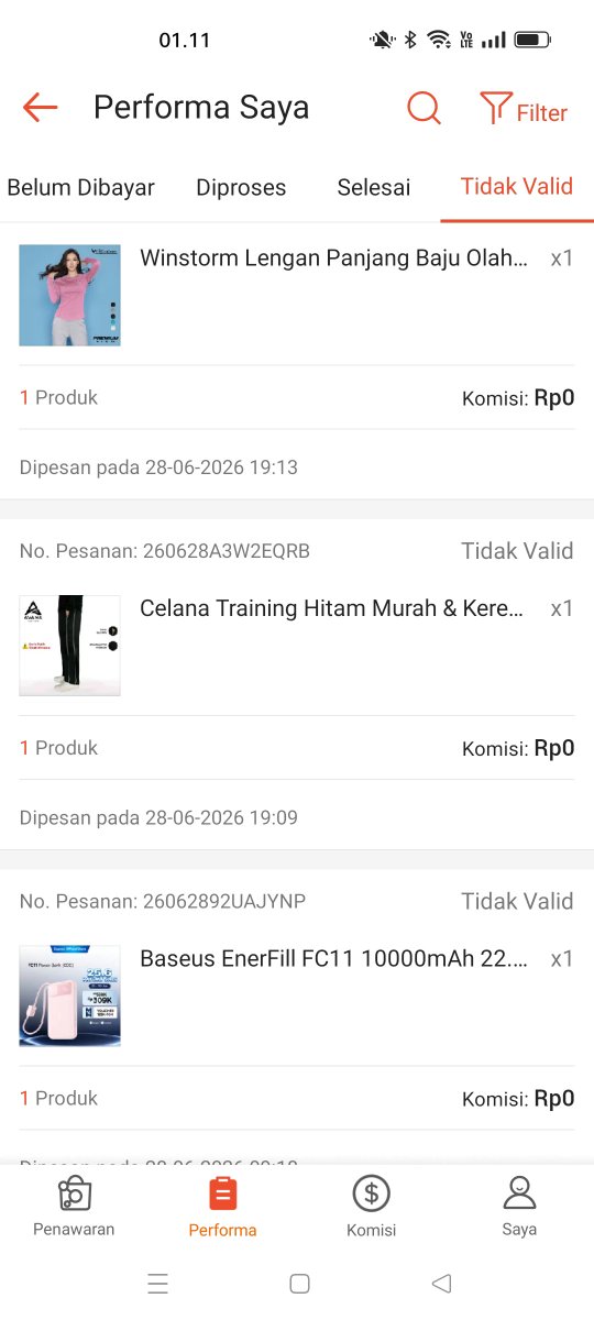 dellaoktryn's tweet photo. Oh iyaa ini beberapa pesanan yg statusnya "Tidak Valid" agak sedih si🥺 Semoga next lebih banyak lagi pesanan yg valid😇🙏Aamiin✨ https://t.co/zoEXQ9f5eC