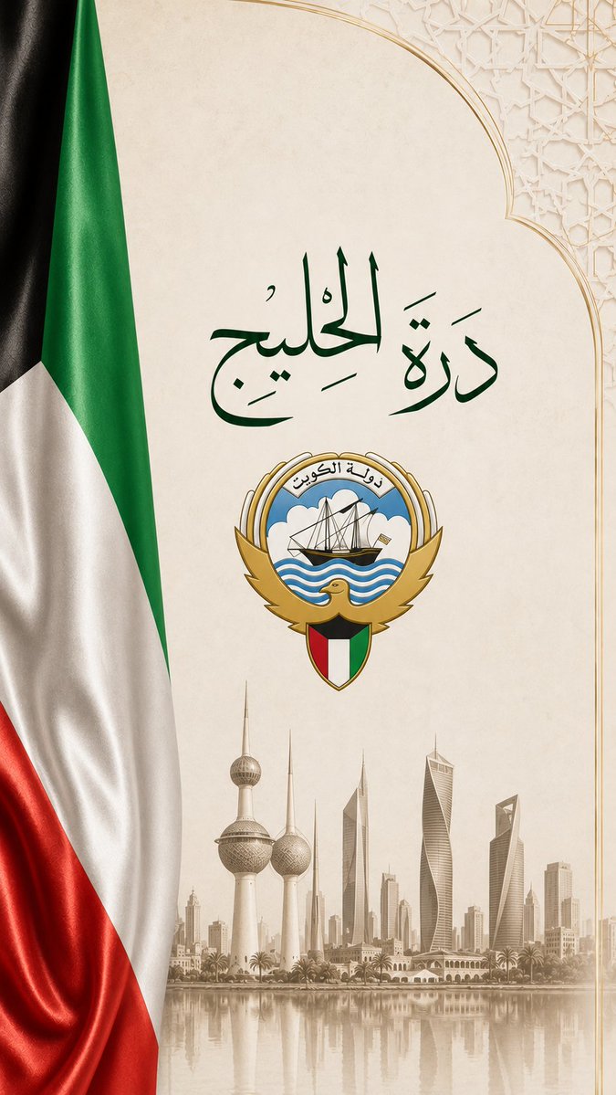 Mohammed_almnaa's tweet photo. برومبت تكتب فيه اسم الدولة وعبارة قصيرة فقط، ويطلع لك بوستر وطني فاخر يتغيّر تلقائياً حسب الدولة المختارة، من العلم والشعار الرسمي إلى أشهر المعالم، مع الحفاظ على نفس الهوية البصرية والتصميم الاحترافي في كل مرة.

البرومبت ⬇️
Create a premium luxury vertical national poster for **[اكتب اسم الدولة]**.   

The design must automatically adapt to the selected country while preserving the exact same layout and visual identity.

Design requirements:

• Vertical 9:16 composition.
• Elegant off-white (warm ivory) background with subtle paper texture.
• Minimal luxury design.
• Thin metallic gold curved border decorations.
• Soft Islamic geometric pattern embossed in the upper-right corner.
• Clean, modern government-style aesthetic.

LEFT SIDE

Display a large realistic flowing fabric flag of **[COUNTRY NAME]** occupying the entire left edge from top to bottom.

The flag must have:
- realistic silk fabric
- soft folds
- natural shadows
- premium studio lighting

CENTER

At the center, display the official national emblem (coat of arms) of **[COUNTRY NAME]** in high quality with elegant proportions.

TEXT

Above the emblem write in elegant Arabic calligraphy:

"اكتب عبارة هنا" 

Use luxurious dark green Arabic typography with refined calligraphic style.

BOTTOM

Display a monochrome architectural skyline featuring the most iconic landmarks and famous buildings of **[COUNTRY NAME]**.

The skyline should include nationally recognizable landmarks only.

Use:
- warm beige monochrome
- subtle reflections
- atmospheric depth
- soft fading into the background

LIGHTING

Soft luxury lighting.
Natural shadows.
Premium print quality.

STYLE

Minimal.
Elegant.
National identity.
Government ceremonial poster.
Museum-quality graphic design.
Luxury branding.
Ultra clean composition.
High-end Arabic editorial design.

IMPORTANT:

Whenever **[COUNTRY NAME]** changes, automatically replace:
- the national flag
- the official coat of arms
- the skyline landmarks

while keeping the exact same composition, spacing, typography style, colors, and premium visual identity.

#خلي_بالك_من_نفسك
#chat_gpt #ai #nano_banana #اسبانيا_بلجيكا