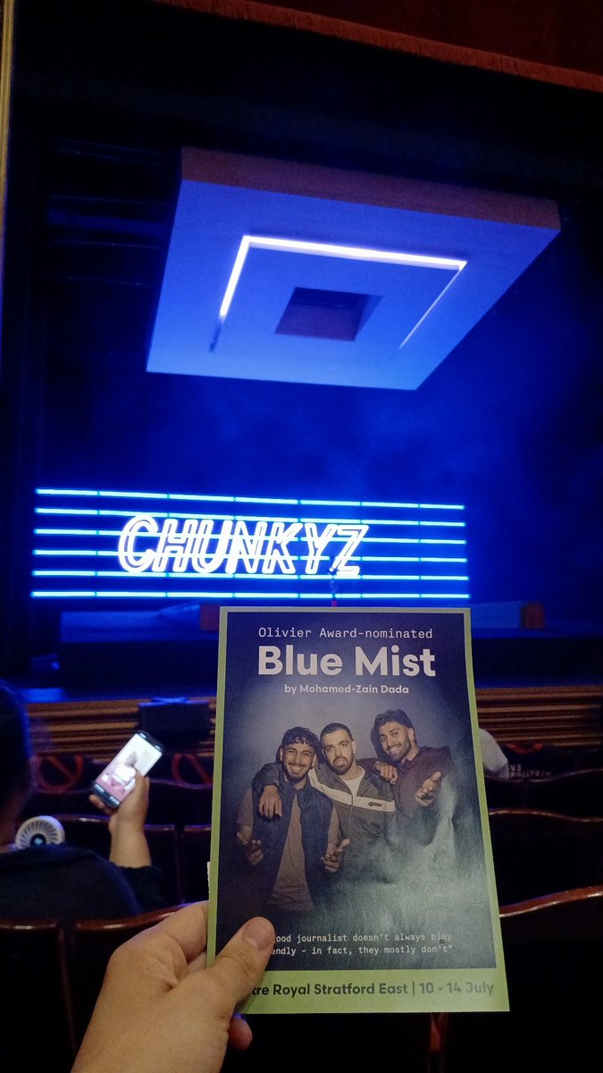FirstNightMag's tweet photo. Tonight, we're back to the @stratfordeast for the press night of 'Blue Mist'. Stay tuned for our upcoming review! https://t.co/ToCX50SMMY