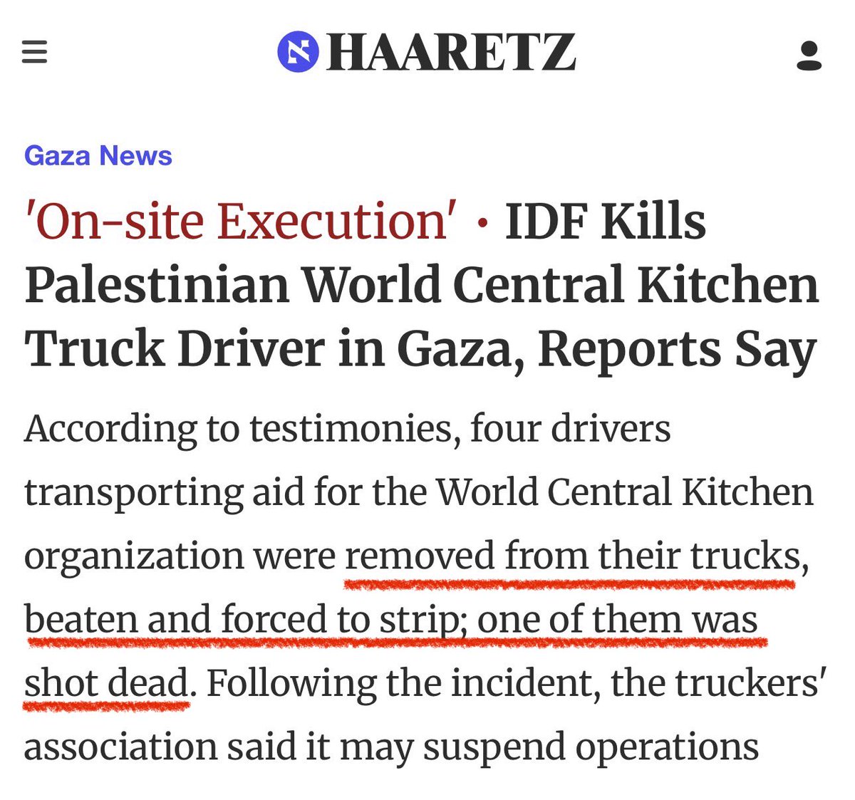 AssalRad's tweet photo. Israel executed a WCK driver and it’s barely even a news story… Is it because the driver was Palestinian? https://t.co/0w12qbmvB3