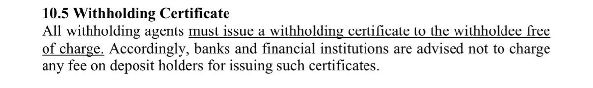 thamira_a's tweet photo. @BuduMalli @CBSL @anuradisanayake As per current law, banks must issue WHT certificates FoC https://t.co/fIYQHOJS9Z
