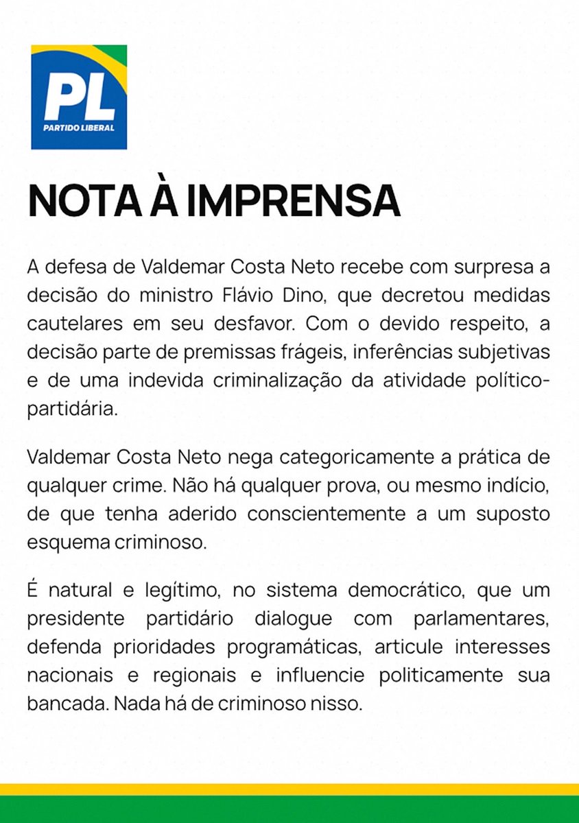 Valdemar Costa Neto tweet media