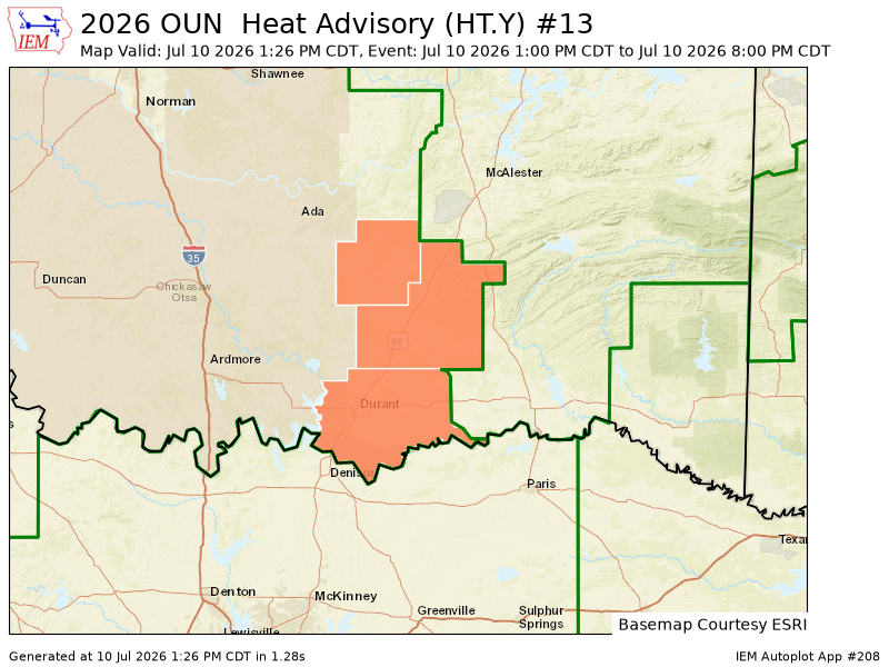 EmmanuelMwx's tweet photo. OUN continues Heat Advisory for Atoka, Bryan, Coal [OK] till Jul 10, 8:00 PM CDT https://t.co/FE7zi6LBMX https://t.co/BLQHXnvj4m