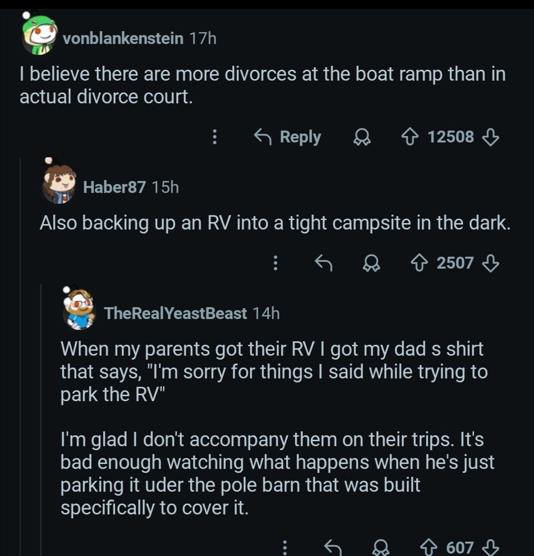 DailyReddit247's tweet photo. THREAD 1/2

What's a hobby or occupation that leads to a divorce or breakup rate approaching 100%?

#Reddit #AskReddit #Marriage #Divorce #Breakup https://t.co/JLZ8Ha4CCk