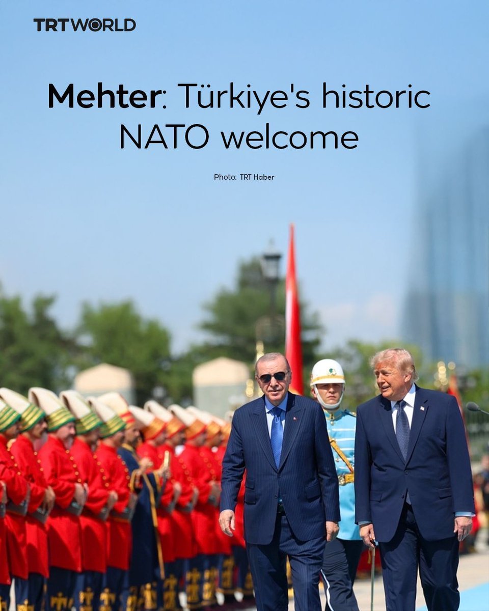 trtworld's tweet photo. From Ottoman battlefields to NATO protocol, Mehter's ceremonial rhythm has endured through war, ceremony, diplomacy, and music 

🔗 https://t.co/OeSTntcOh1 https://t.co/OnLuYJInMC