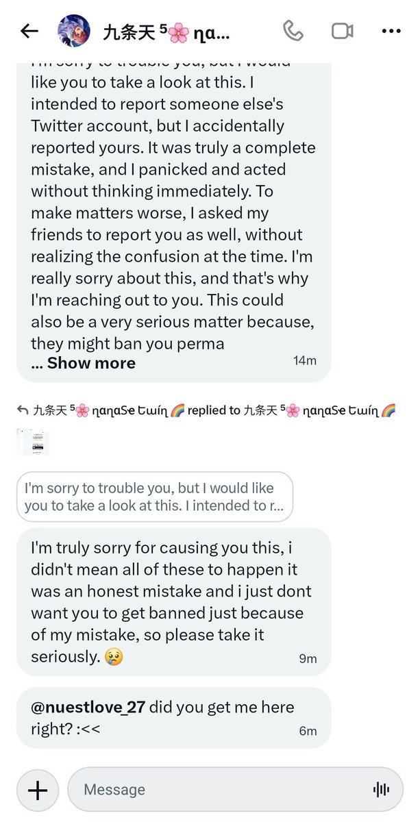 nuestlove_27's tweet photo. ‼️ FOR EVERYONE'S AWARENESS ‼️

There has been a lot of DISCORD SCAM going around here. @/Hikari_NUEST96 has been my moots for a long time I think 😢, sent me a message saying she accidentally reported my account. Turns out it's a scam. Thank you for helping me @Aragorn_heart 🥹 https://t.co/ElYRJfE1EW