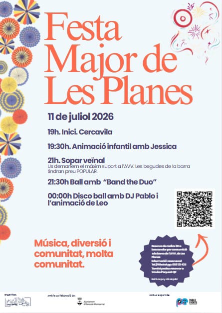 AjuntamentOlesa's tweet photo. 🔴 FESTA MAJOR LES PLANES
El cap de setmana vinent el barri de Les Planes celebrarà la Festa Major! 🎉
#Olesa https://t.co/rOQLP16HMd