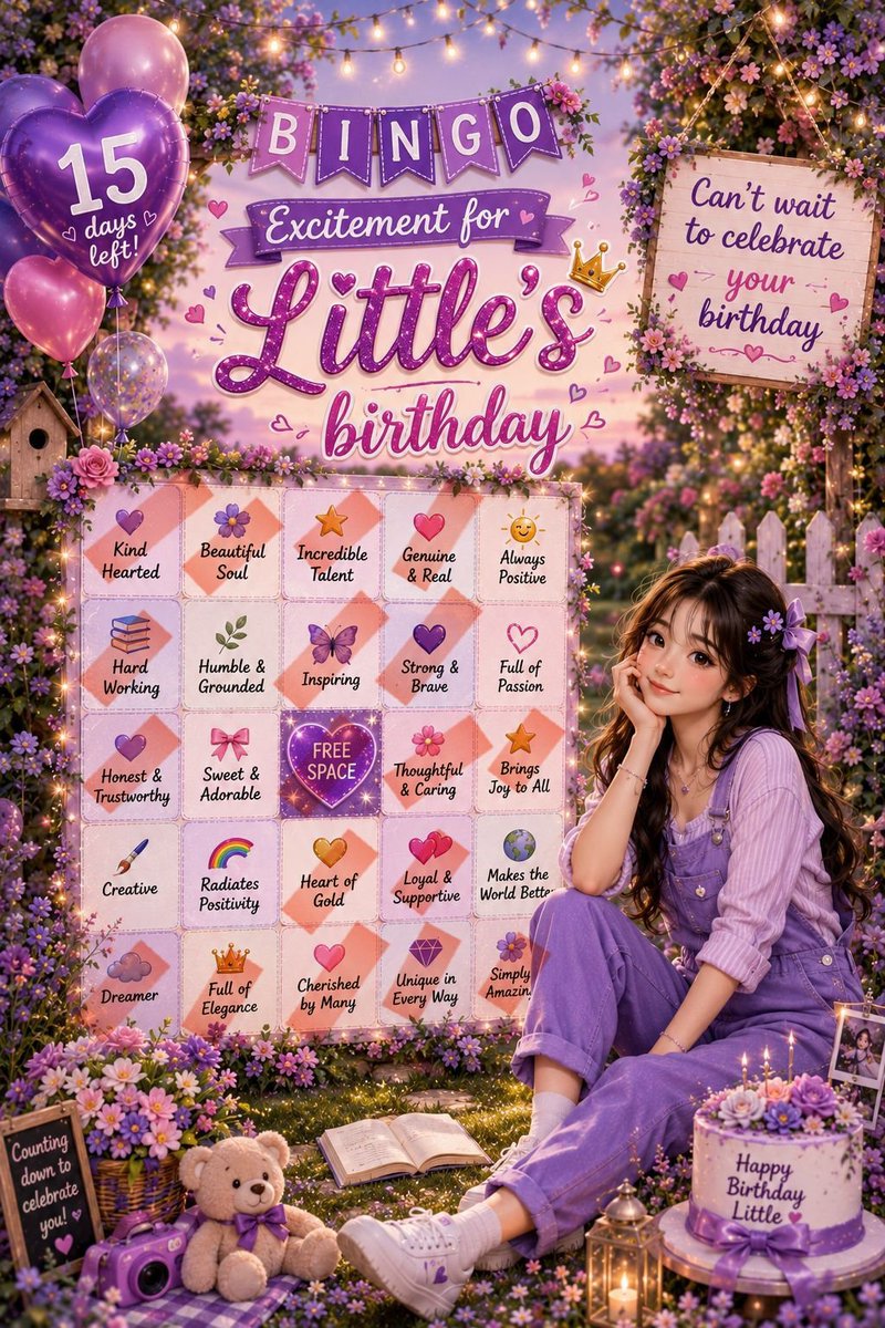 dhakal51979's tweet photo. 15 days to go♥️
This is my bingo card!!
You always gonna be my little sister @darshup202 🫶🏻🫂 Hope with time I got to know you even more!! May this new year of your life brings you lot's of love and happiness♥️🫶🏻🫂✨️
#HappyBirthdayLittle #15DaysToGo #coundownbegin https://t.co/ch3m9sjoqt