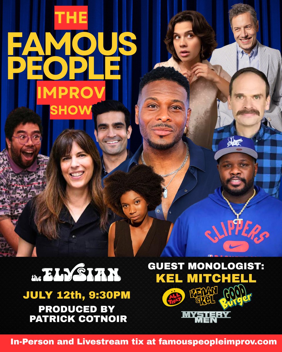 patrickcotnoir's tweet photo. This Sunday! Come see my show with Kel Mitchell and this insane cast!!!!!

Not in LA? Livestream it from anywhere for only $6!

https://t.co/rureDWe1KO https://t.co/4CtHeI7b5m