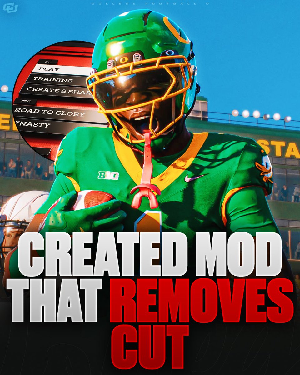 collegefballu_'s tweet photo. NEW: PC modders have already found a way to remove College Ultimate Team from the CFB 27 main menu 😂💀

The mod cleans up the home screen by removing all the CUT tabs, leaving only the offline modes.

Safe to say the community has made its feelings on CUT pretty clear 😭 https://t.co/35nP2o3VOa