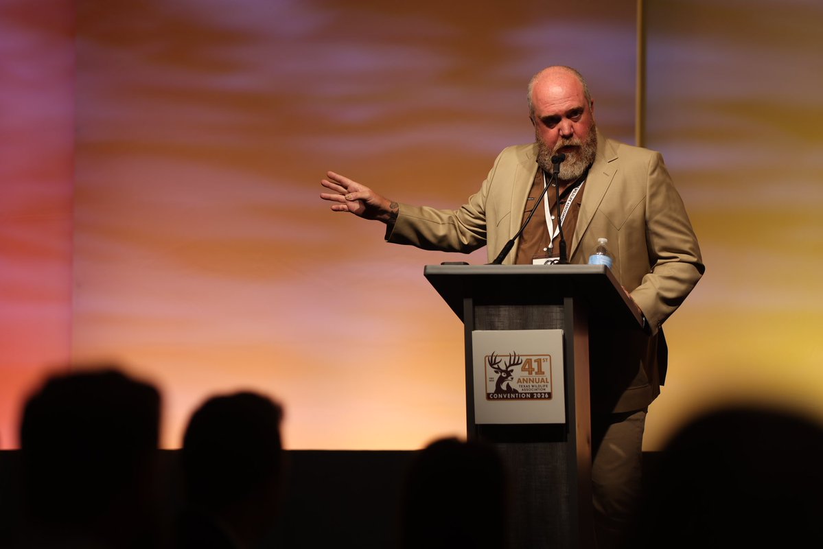 texaswildlife's tweet photo. Jesse Griffiths headlined today’s TWA Foundation Luncheon with stories from a career in wild game cookery and Texas hunting heritage. #Wildlife2026 https://t.co/251zfctKxw