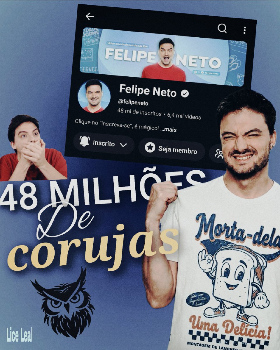 alicedofeh's tweet photo. Que orgulhoo! 48 milhões. 🤍🎉
@felipeneto https://t.co/uiBWlgeIcH
