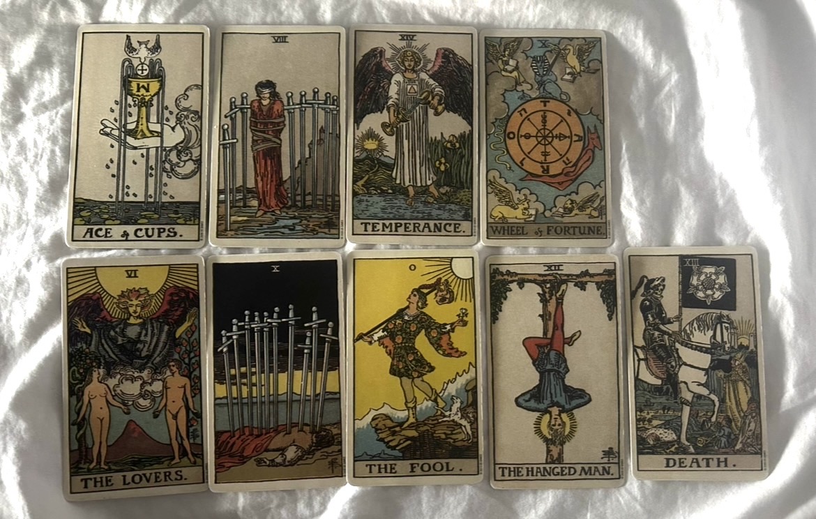 divinestarot's tweet photo. spain vs. belgium tarot reading 

it is more likely for spain to win this match against belgium. they will experience a temporary blockage at the beginning, but i think they will have a final stroke of luck. https://t.co/RMZlrk5YeC