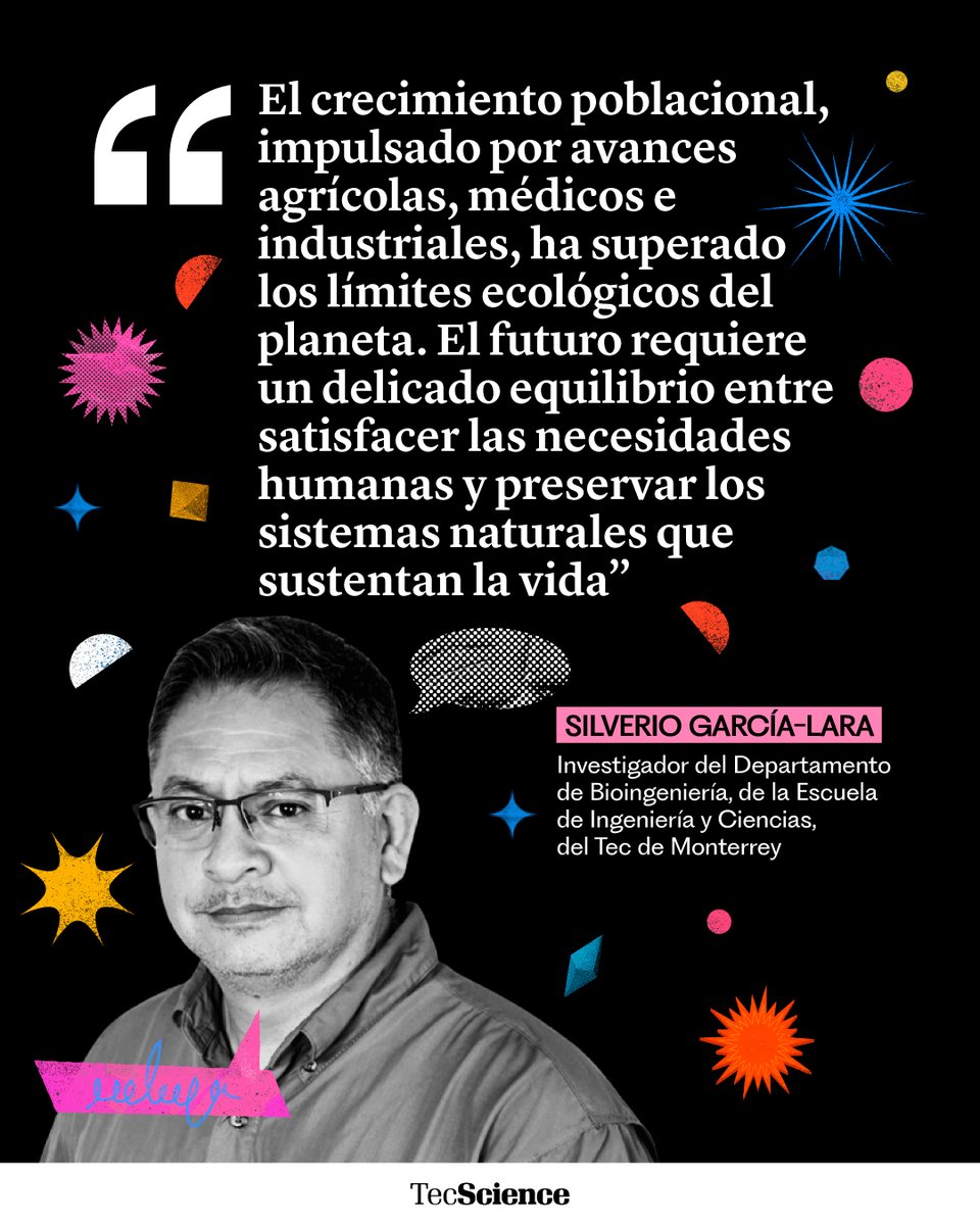 TecScience_'s tweet photo. #DíaMundialdelaPoblación 🍎 ¿Cuántos humanos caben realmente en la Tierra? Producimos comida suficiente, pero el sistema genera tanto desperdicio como alimento. Para 2050 seremos casi 10 mil millones y nos acercamos al límite de lo que el planeta puede alimentar. Silverio García, profesor investigador de @ingenieriastec, reflexiona sobre el crecimiento poblacional y los desafíos que implica. https://t.co/311l3g18QW