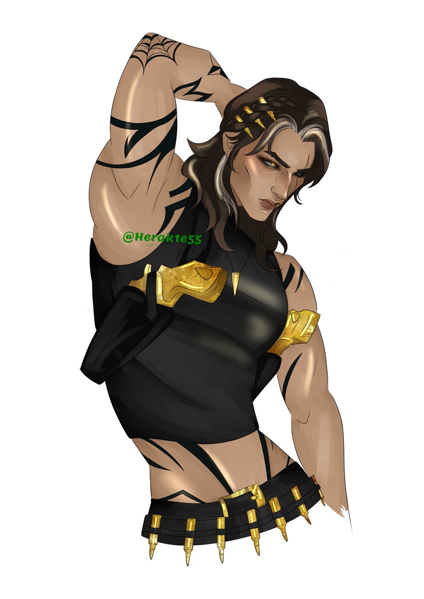 Herak1e55's tweet photo. @midasadmirer refused to draw all of his tattoos but its done:D https://t.co/OXxETDlN1G