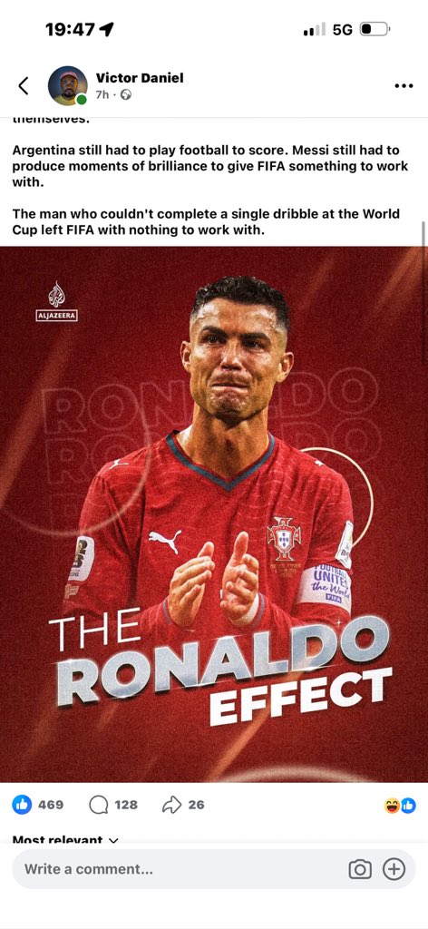 _OKJ__'s tweet photo. Bro cooked Ronaldo fans. 😅😅 https://t.co/WLXFqzq7bw
