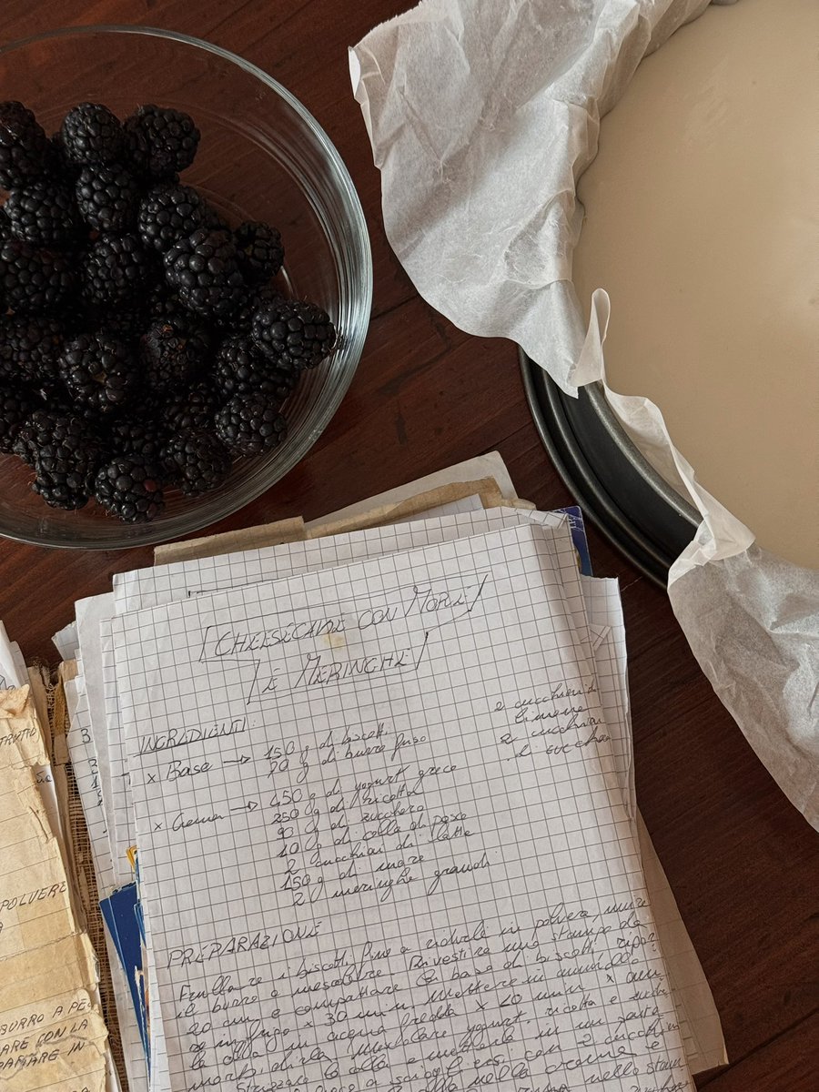 Prvide's tweet photo. Fatto una cheesecake estiva con le more del contadino per boy🌿 https://t.co/JXYdBcl2aW