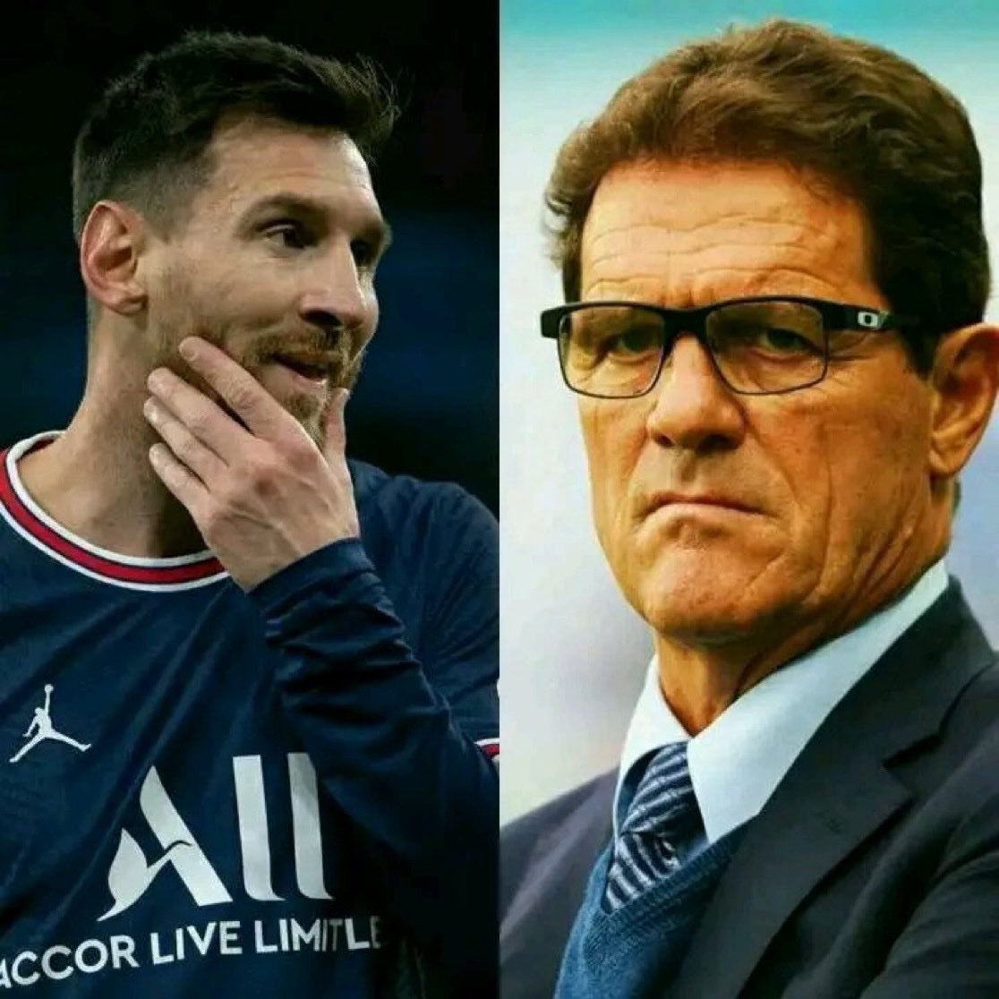 LionelMessiTR_'s tweet photo. 🇮🇹 Fabio Capello: "Messi futbolu bilirken Cristiano Ronaldo İngilizce biliyor." https://t.co/T7gJ8n8W4u