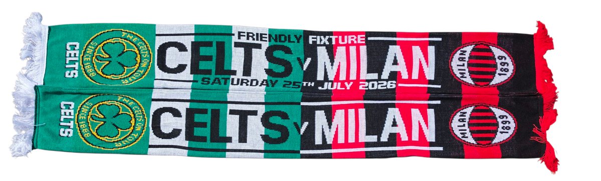 GCPsales's tweet photo. CELTIC VS AC MILAN SCARF 2026 

https://t.co/Hht0BwduTX https://t.co/mWixbH5oiI