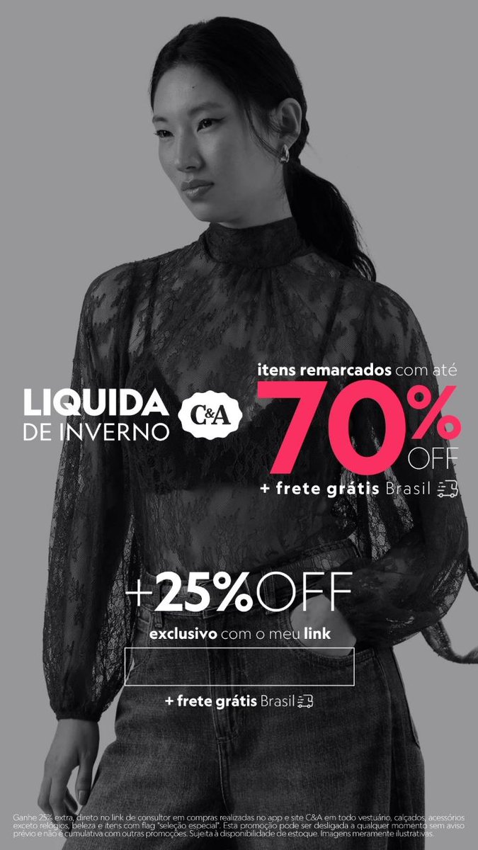 tpmbasica's tweet photo. 🚨🔥 LIQUIDA FEMININO EM ALTA!

🏷 25% OFF direto no link de consultor + Frete Grátis direto no carrinho

🧥 Casacos e jaquetas: https://t.co/u6jLCFHWQf 

 👚 Blusas e camisas: https://t.co/WipowdbLXu 

 👗 Vestidos: https://t.co/xIgIWb83dK 

 👖 Calças: https://t.co/8G5832dF7i https://t.co/OqX6Q2ipYE