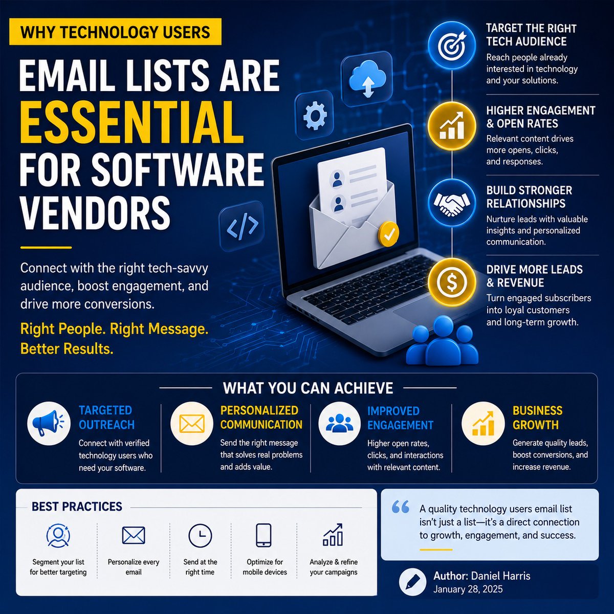 Jamesharris21's tweet photo. 🎯 Looking to grow your software business?

Technology Users Email Lists help you:
📧 Reach qualified prospects
📈 Increase engagement
🚀 Generate more leads

📖 Read the full article:
https://t.co/tGzCWe9YBx

#SoftwareVendors #Technology #EmailMarketing #SalesGrowth https://t.co/6h5aZ5Y3v3