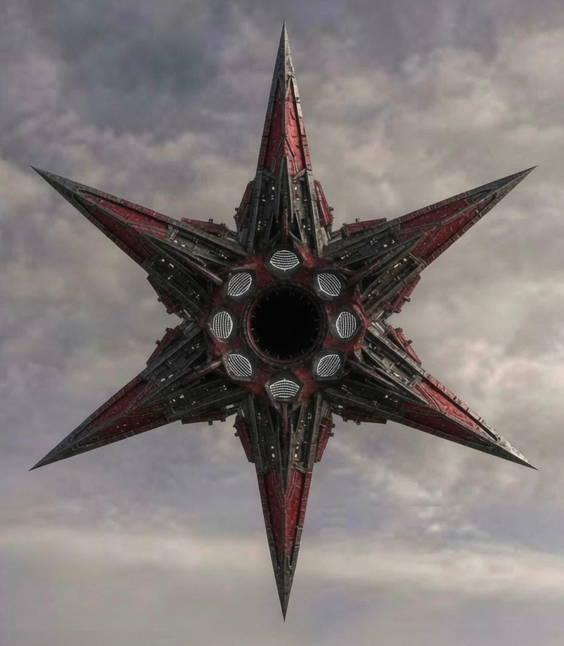 GodRulesIRL's tweet photo. 🚨‼️🔥: LOOK AT THIS INSANE FOOTAGE OF A SIX POINTED STAR ALIEN AIRCRAFT THAT WAS JUST REVEALED IN THE FOURTH BATCH OF THE UFO FILES!!!

How do they build these crazy things?!? 🛸

This looks like something off of a Video Game!!! 🎮 https://t.co/kZFQ2cusFG