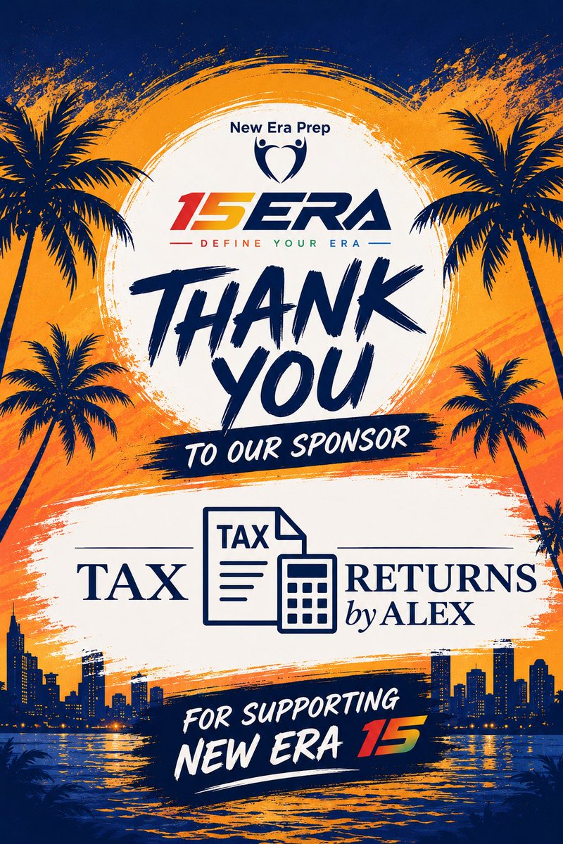 EraPrep's tweet photo. As we prepare for New Era 15, we want to extend our gratitude to the incredible businesses and organizations that believed in our vision and chose to invest in our community.

A special thank you to:

BurgerFi
Brandin’s Books 
Tax Returns By Alex
PowerLab Sports Performance 
Wellington Sports Academy
Reid Family 

From everyone at New Era Prep and 15ERA, thank you for believing in us. We look forward to celebrating with you and continuing to build something that leaves a lasting legacy. Thank you.