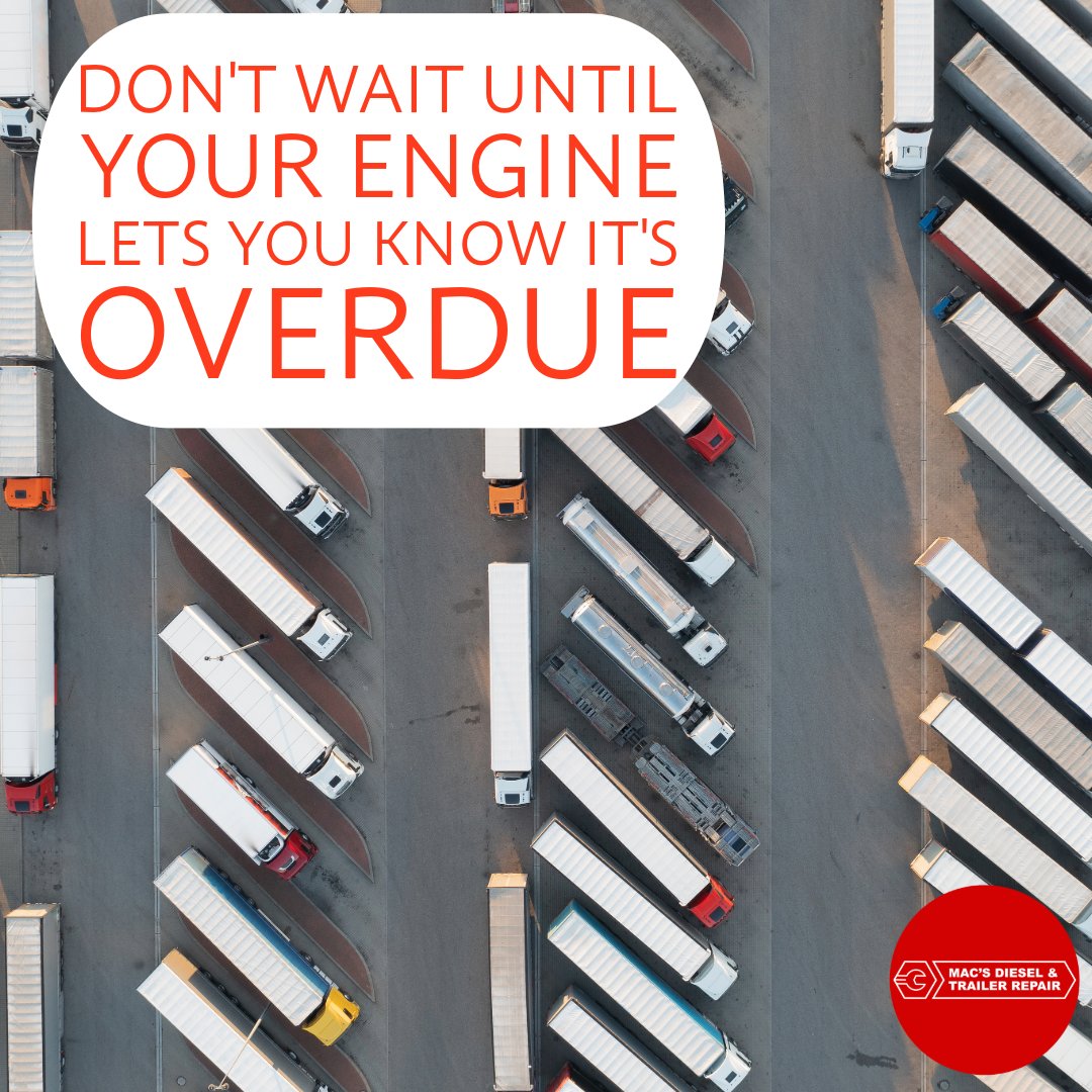 Macsdieselrep's tweet photo. Don't wait until your engine lets you know it's overdue. Learn why following the right oil change interval keeps your semi-truck running strong. https://t.co/HIl0obVjKh #DieselEngine #TruckMaintenance https://t.co/UOBsmIGj7E