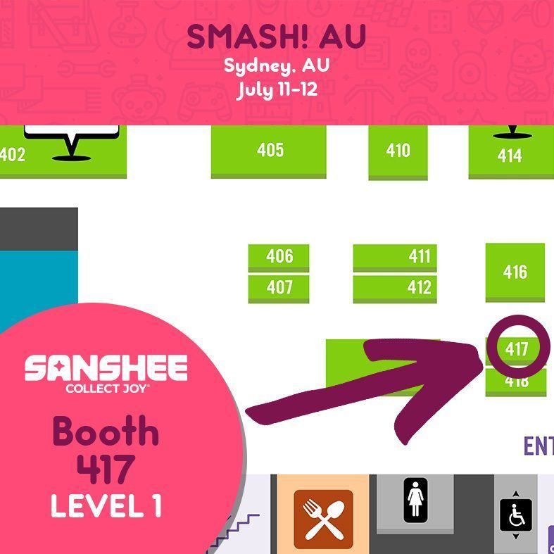 TeamSanshee's tweet photo. Sydney, we'll be at Smash! AU from July 11-12! Check us out at Booth 417 for the coolest officially licensed merch around these parts. We'll be here all weekend! https://t.co/BXm3QNGvHy