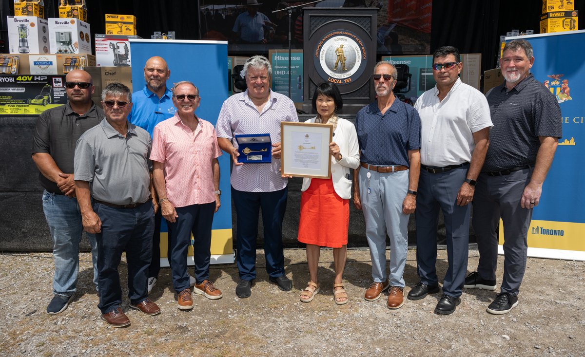 liuna183's tweet photo. Today, at the LiUNA Local 183 Retiree Day, Business Manager Jack Oliveira was presented with the Key to the City of Toronto by Mayor Olivia Chow in recognition of more than four decades of leadership, advocacy, and unwavering dedication to working people.

Jack has never lost sight of what matters most: fighting for fair wages, safer workplaces, stronger communities, and a better future for every member, past and present, and their families.  

Mayor Olivia Chow recognized Jack’s lifelong commitment, saying:

“Jack Oliveira has dedicated his life to standing up for workers, strengthening communities, and helping build a better Toronto. His leadership has improved the lives of countless families across our city and beyond.”  

Accepting the honour, Jack reflected on what the recognition truly represents:

“I am deeply honoured to receive the Key to the City of Toronto. I accept this recognition on behalf of the dedicated members of LiUNA Local 183, whose hard work has helped build this city, and the union leaders and community partners who have stood together to improve the lives of working people. This honour strengthens my commitment to continue advocating for workers and helping build a fairer and more inclusive Toronto.”  

Congratulations, Jack, on this well-deserved honour. Your leadership continues to leave a lasting mark on our city, our industry, and the lives of the thousands of members and families proud to stand beside you.

#LabourersRising #LiUNA183 #FeelThePower