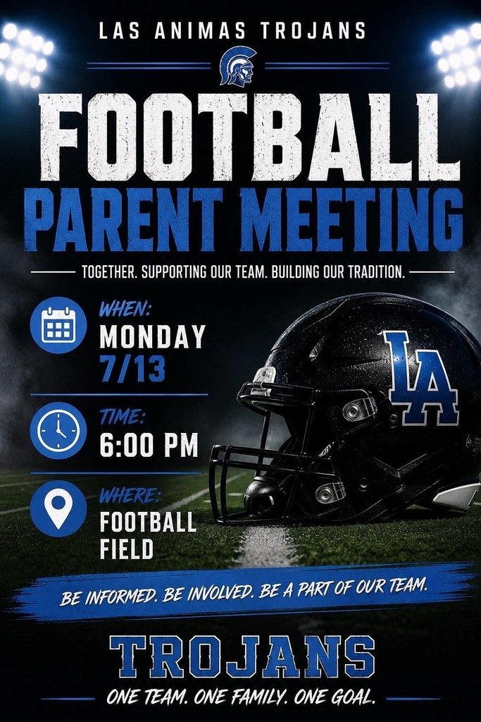 LasAnimasSchool's tweet photo. 🏈🏈🏈 LAHS Football Players &amp; Parents: https://t.co/7tttJMYvdg
