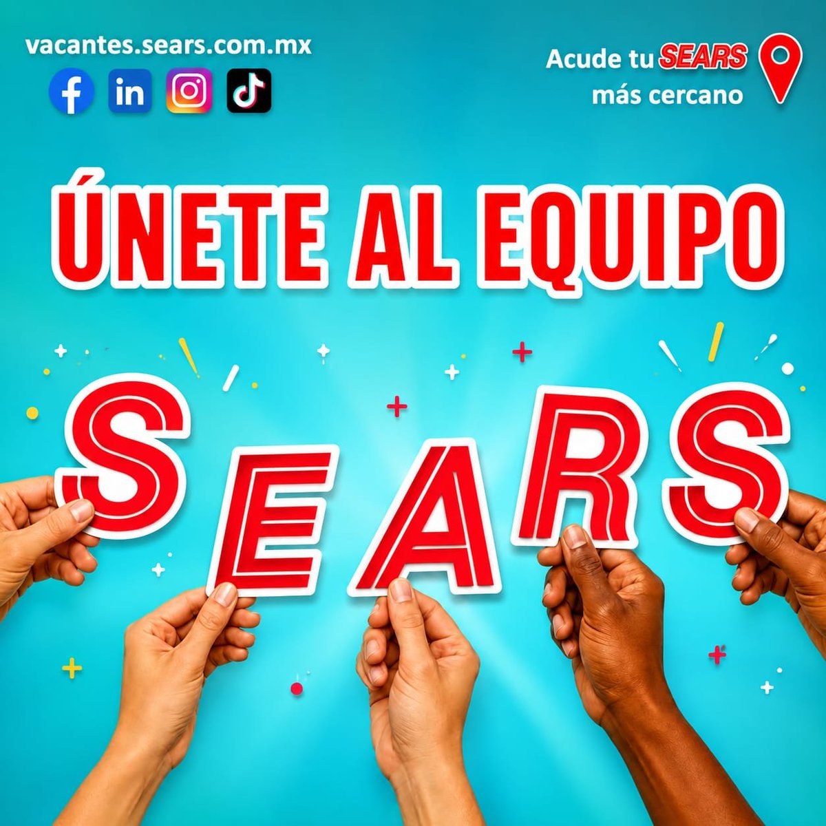CibelesHumanos's tweet photo. 🌈 El mejor momento para empezar es hoy. Haz que julio sea el inicio de una nueva etapa profesional en Sears Plaza Cibeles. ¡Ven y forma parte de nuestro equipo! https://t.co/vP446KdPEB