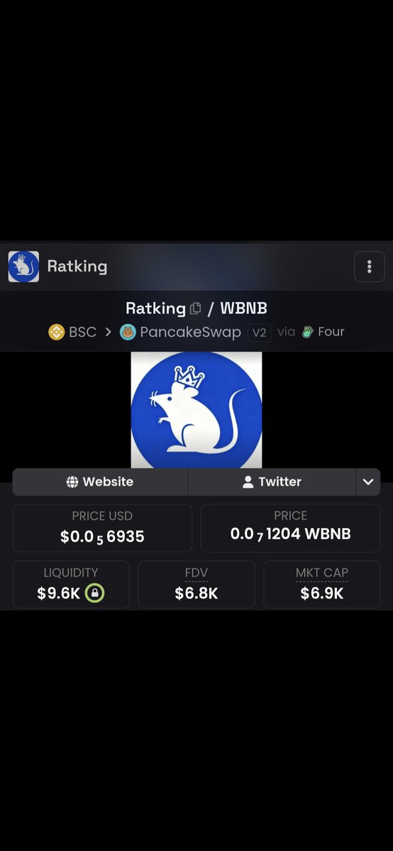 midukira's tweet photo. The CASHCAT hit 70k%+... but the REAL story starts now. 👑🐾
​$RATKING is sitting at a micro $6.9K Market Cap. Absolute ground floor! 📉🔥
​Could this be the next multi-million wave on BNB Chain? Missed the cat? Don't miss the KING. 🌊🚀💎 #Ratking #BNB #Crypto https://t.co/6nHwxlq9K3