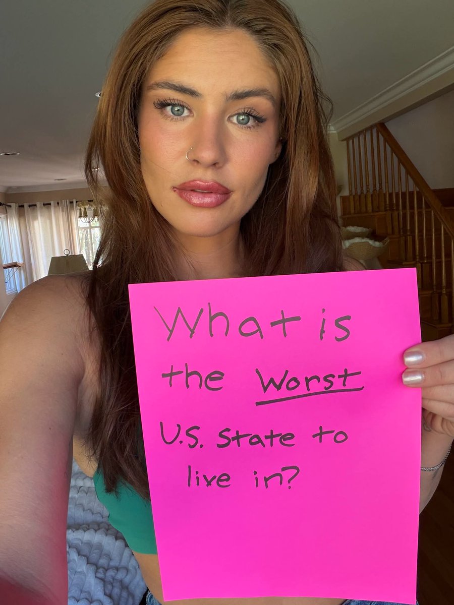 Ruby_331's tweet photo. What is the worst U.S state to live in?? https://t.co/kuyKYOzukE