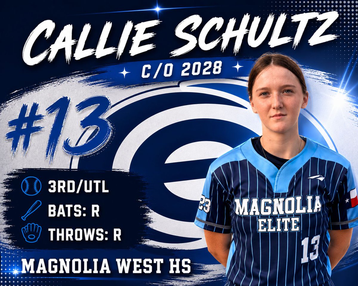 MagnoliaElite18's tweet photo. 🔦 PLAYER SPOTLIGHT | Callie Schultz

🥎 Class of 2028
📚 3.90 GPA
🩺 Medicine
⭐ Fun Fact: I want to be a sports psychologist and help fellow athletes succeed

She's looking for a college with a great atmosphere where she can grow as both a player and a person

#MagnoliaElite https://t.co/IvbjOd48BJ