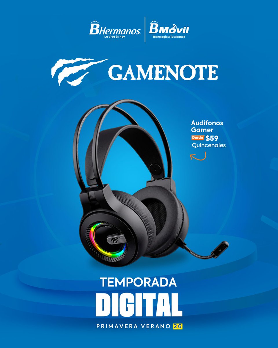 BMovilmx's tweet photo. 🎮 Escucha cada detalle de la partida.

Equípate con audífonos gamer y vive una experiencia inmersiva en cada juego.

#Gamenote #Gaming #TecnologíaATuAlcance https://t.co/SZNyHZGLbu