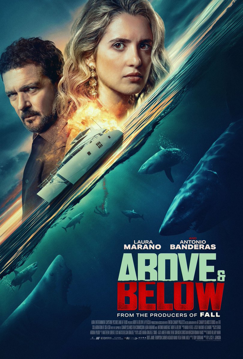 MlcTaka's tweet photo. ABOVE &amp; BELOW | Official Trailer https://t.co/RQYoQzKI45 @YouTubeより 
夏といえばサメ！サメ！サメ映画です！😆
新作はローラ・マラノ＆アントニオ・バンデラスの異色のキャストが楽しみな「Above and Below」の予告編とポスタービジュアルです！全米公開は7月29日。
#サメ映画  #SharkMovies https://t.co/lAMYs647sD