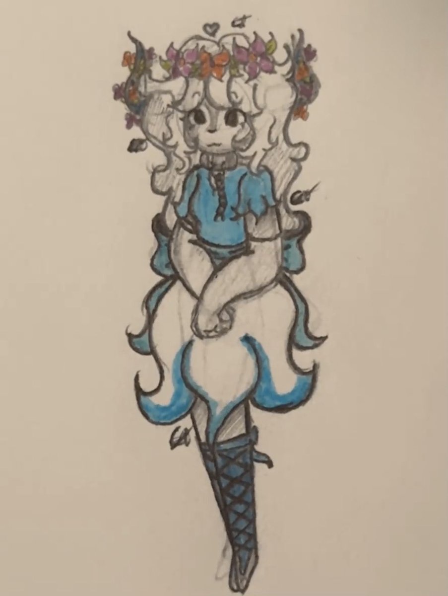 BasketBroker's tweet photo. mostly uses she/it pronouns but doesn’t mind if you use any other pronouns! 

This is how my muse looks like, i drew her myself! (One of these arts you have seen on this page before but different!)

Anyways please interact with my silly as you will! 

See you lovelies! 🌼 https://t.co/0mnBv5ruq4