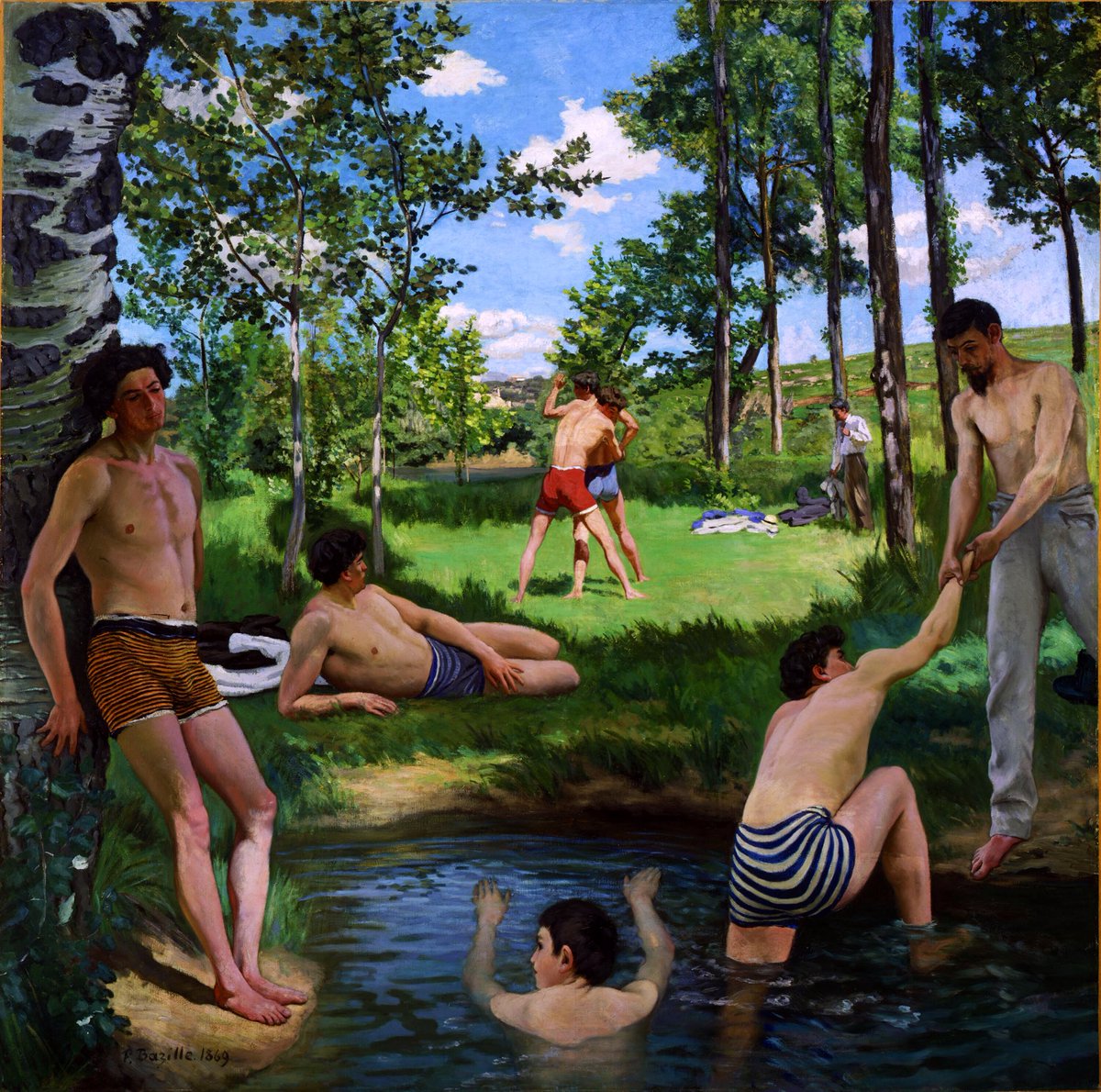SantiagoArtis's tweet photo. Jean Frédéric Bazille
 "Summer Scene (Bathers)", 1869
The Harvard Art Museums https://t.co/1Ucc5PGDyY
