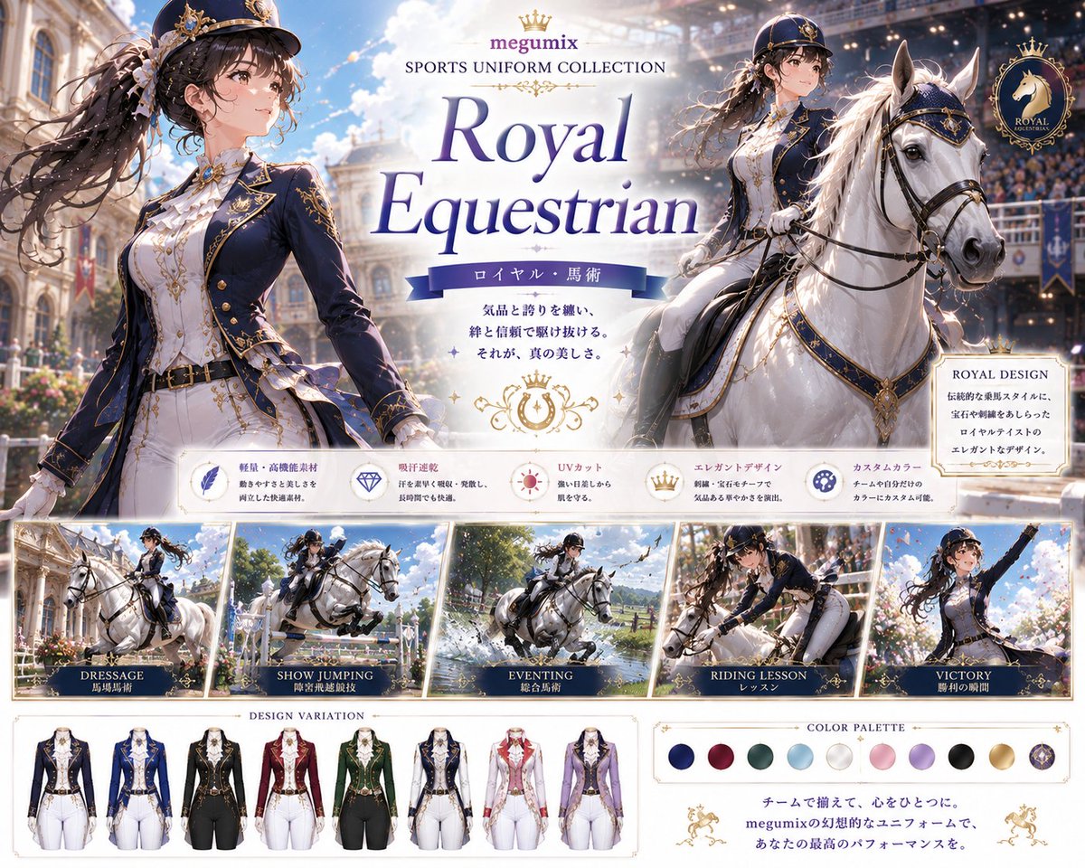 ?AI衣装デザイン図鑑? Megumix Sports Uniform Collection 2 Royal 